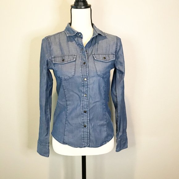 REI Denim Chambray Button Up Shirt - Picture 1 of 12